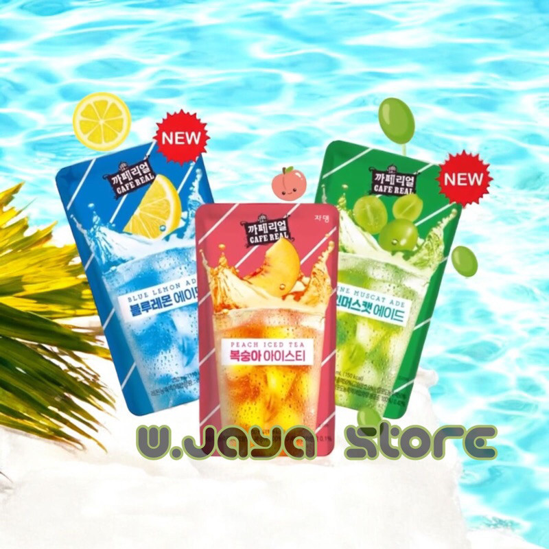 

Jardin Cafe Real 230 mL Rasa Buah Blue Lemonade/ Peach Iced Tea/ Shine Muscatade