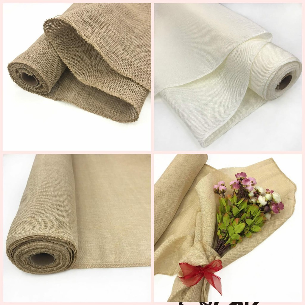 10 YARD - 48CM  KAIN GONI HALUS | KAIN GONI SINTETIS BAHAN LEMAS | BAHAN MAHAR & CRAFT