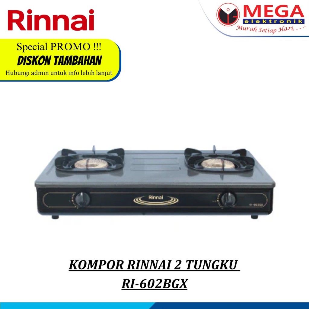 KOMPOR RINNAI 2 TUNGKU  RI-602BGX