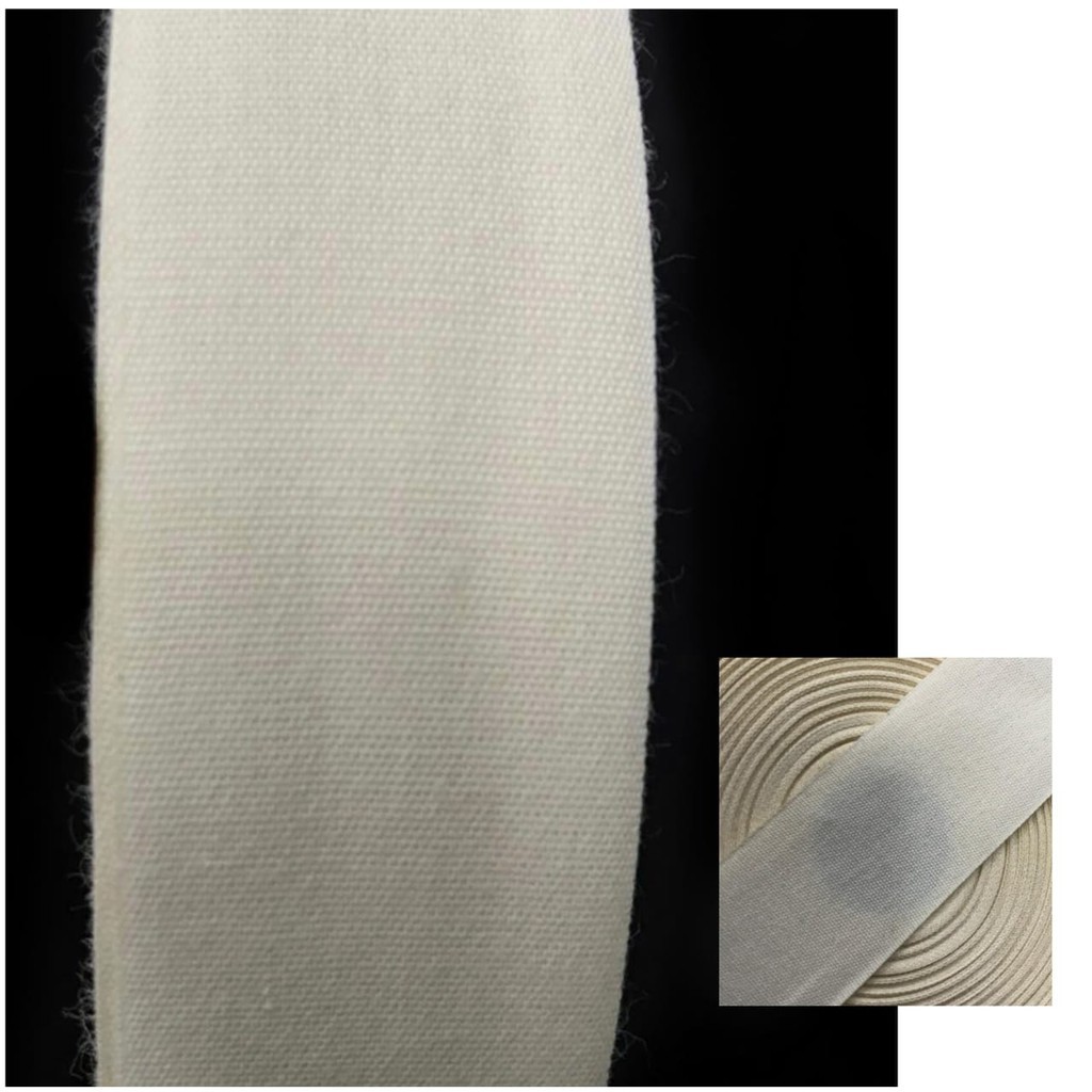 

100 METER - Size 1.5 cm | LABEL PITA KATUN POLOS CREAM | LABEL HIJAB | BAJU