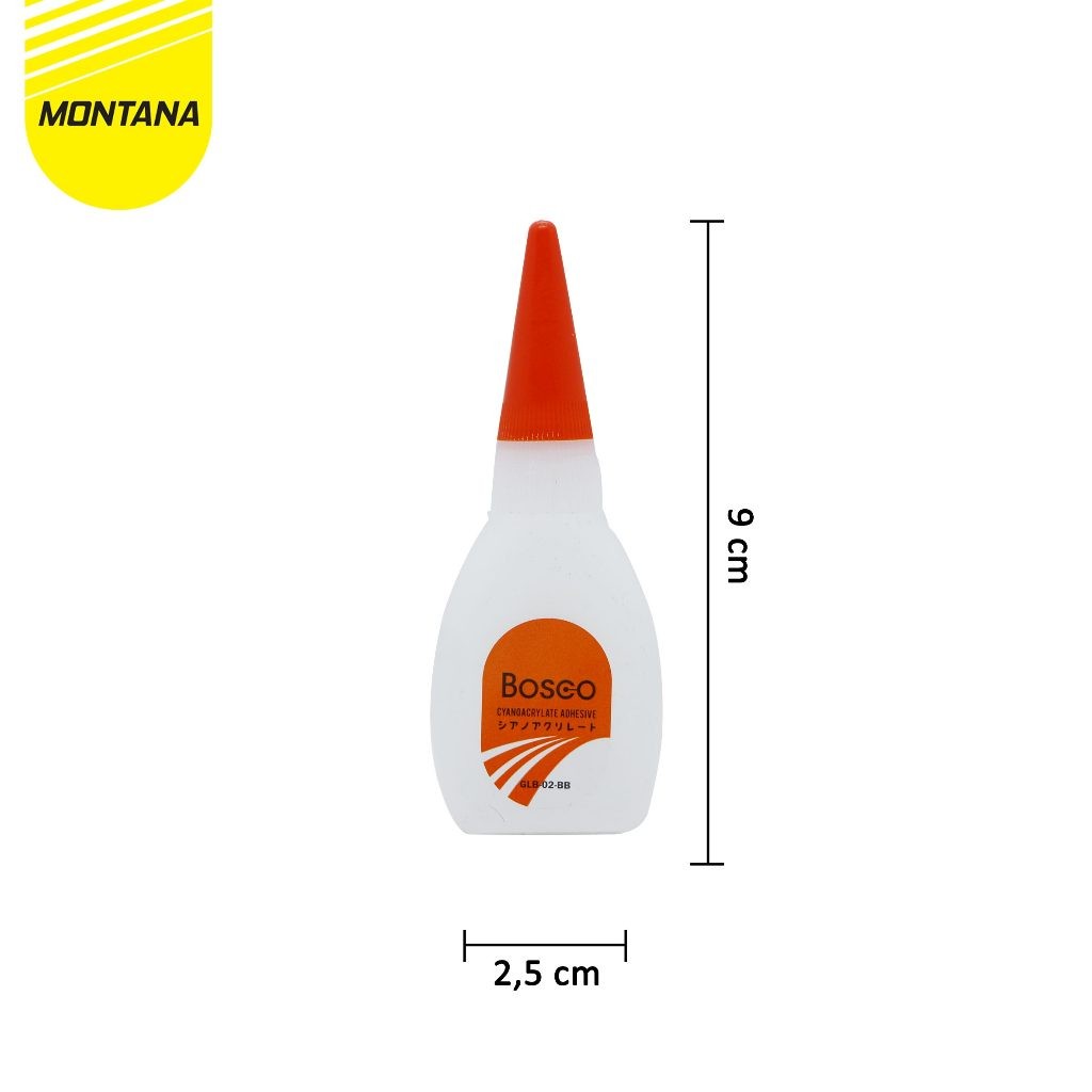 

JAMIN MURAH !!!MONTANA Bosco Lem Korea 1 Box 50 Pcs Power Glue Perekat Kaca dan Besi Serbaguna GLB-02BB(BISA LANGSUNG ORDER)