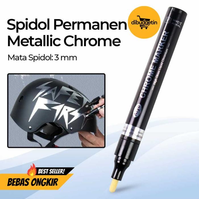 

Spidol Permanen Marker Metallic Chrome 3mm - Aiye AY-1004