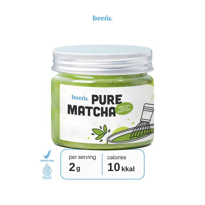 

Beeru Pure Matcha Powder 100% Bubuk Matcha Premium Japan - Kemasan 50gr Minuman Hijau Serbuk