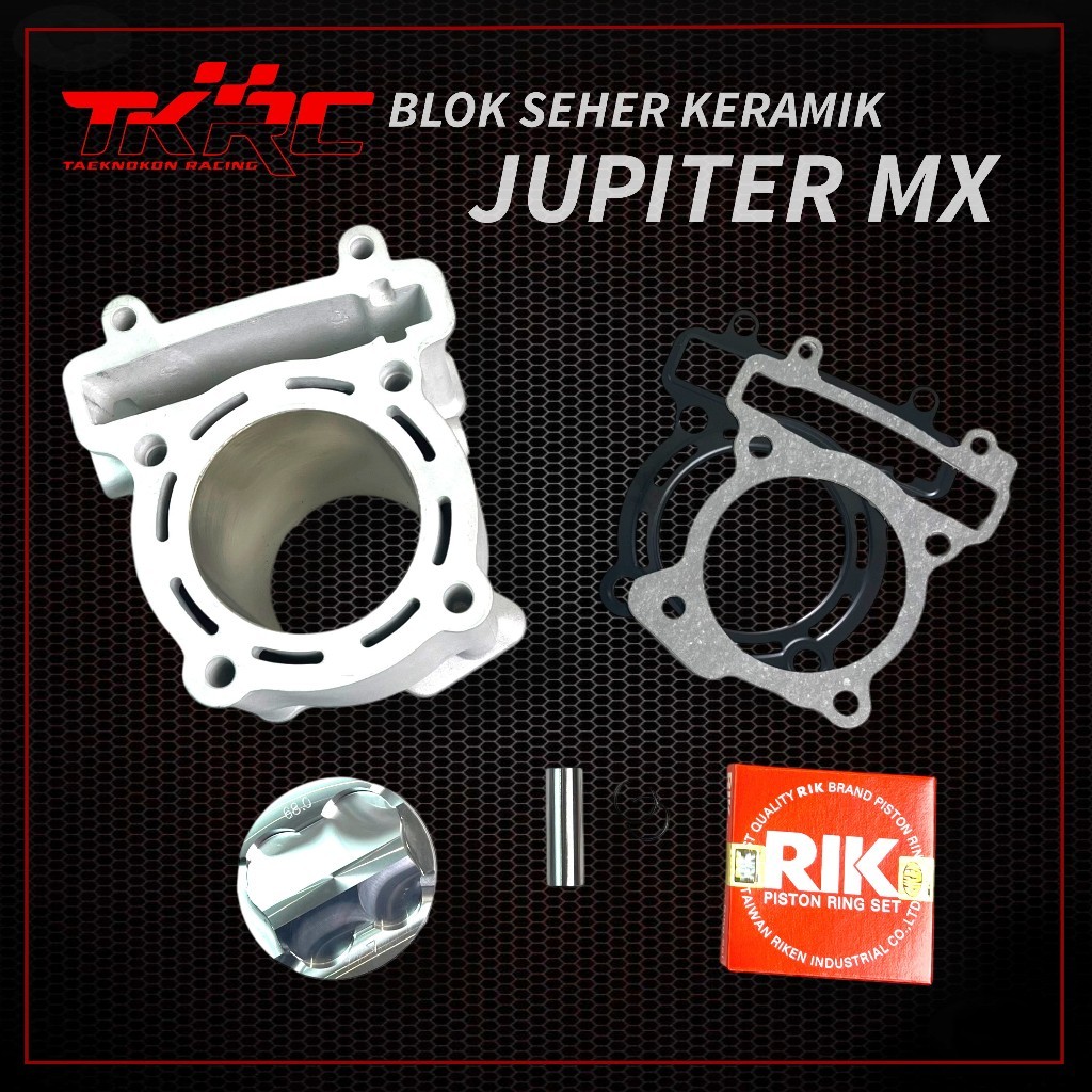TKRC CYLINDER BLOK SEHER BORING KOMPLIT BORE UP KERAMIK JUPITER MX KING MX OLD R15 VXION 62MM 63MM 6