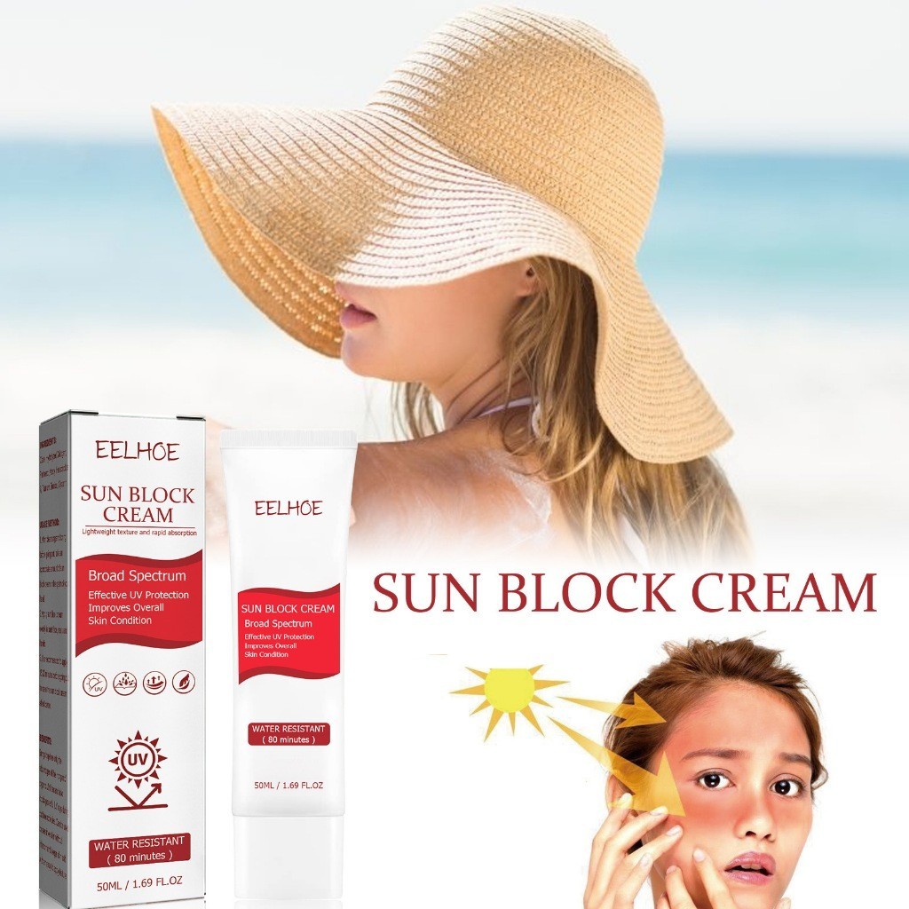 EELHOE Sun Block Cream 50ml sunblock wajah suncream Facial Protecting Cream