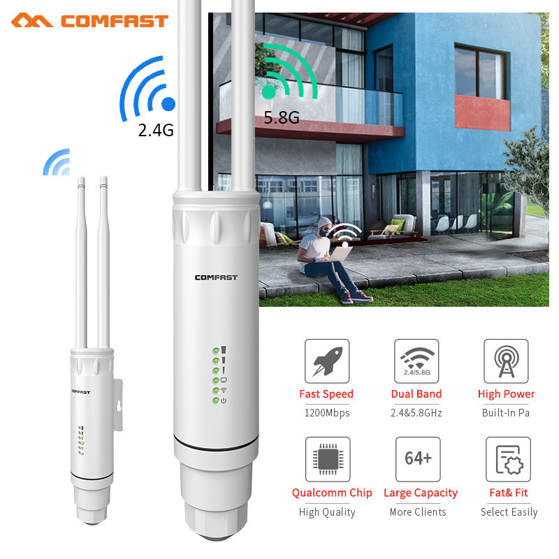 COMFAST AC1200/AC1300 Outdoor AP Router 2.4G/5G Dual Dand Long Range signal Extender Amplifie wirele