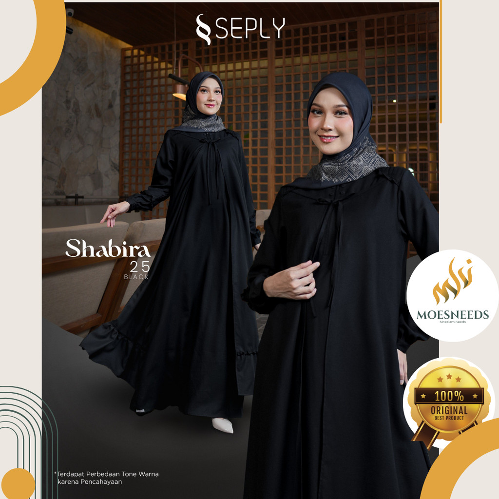 Seply Gamis Hitam Wanita Umroh & Haji Shabira 25