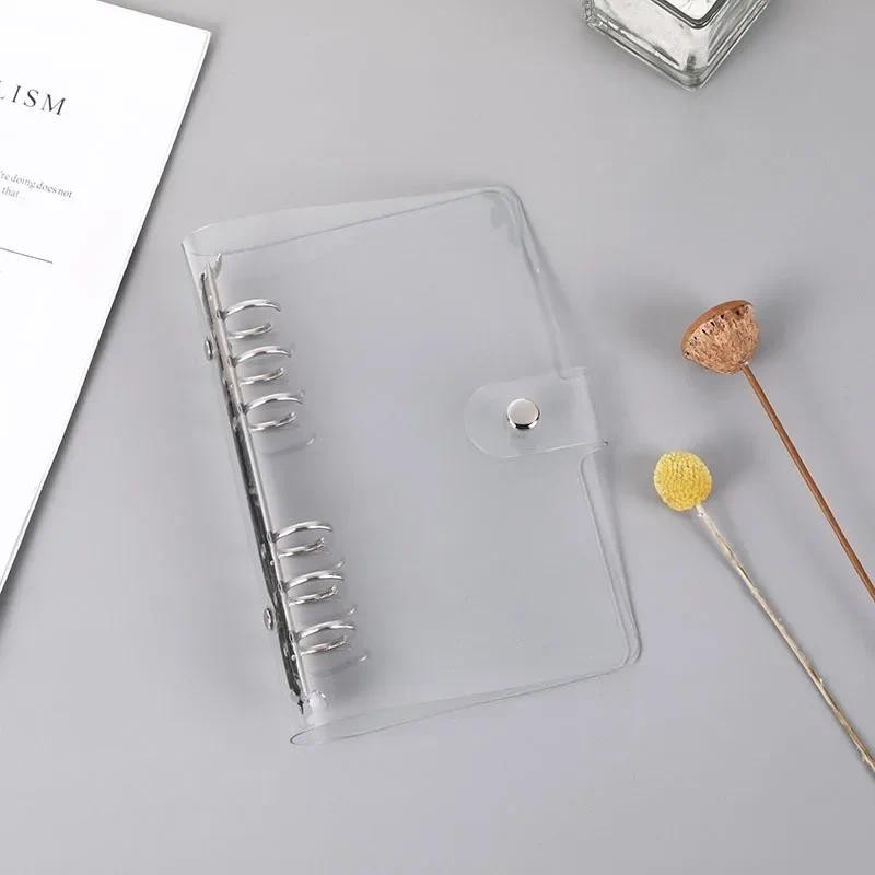 

A5/A6/A7 Pvc Ring 6mm Binder Folder with Clip Button for Office Home and School Storage and Organization Budget Money Photo Card