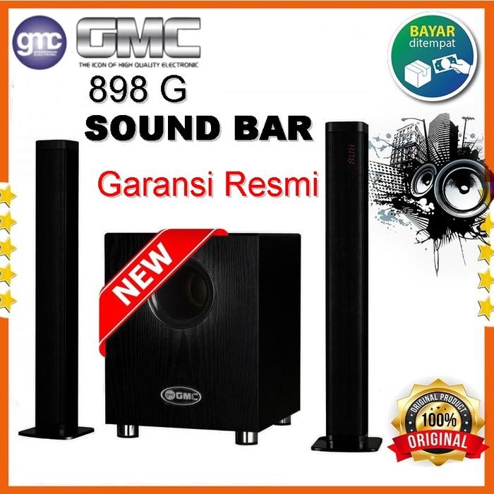SOUND BAR GMC 898 G 898G SPEAKER Bass Bluetooth Remot Radio BT USB
