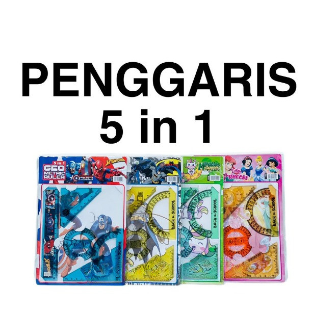 

( DAPAT 5 PENGGARIS ) PENGGARIS SET 5 IN 1 Fancy Avenger Frozen Disney Lucu 1