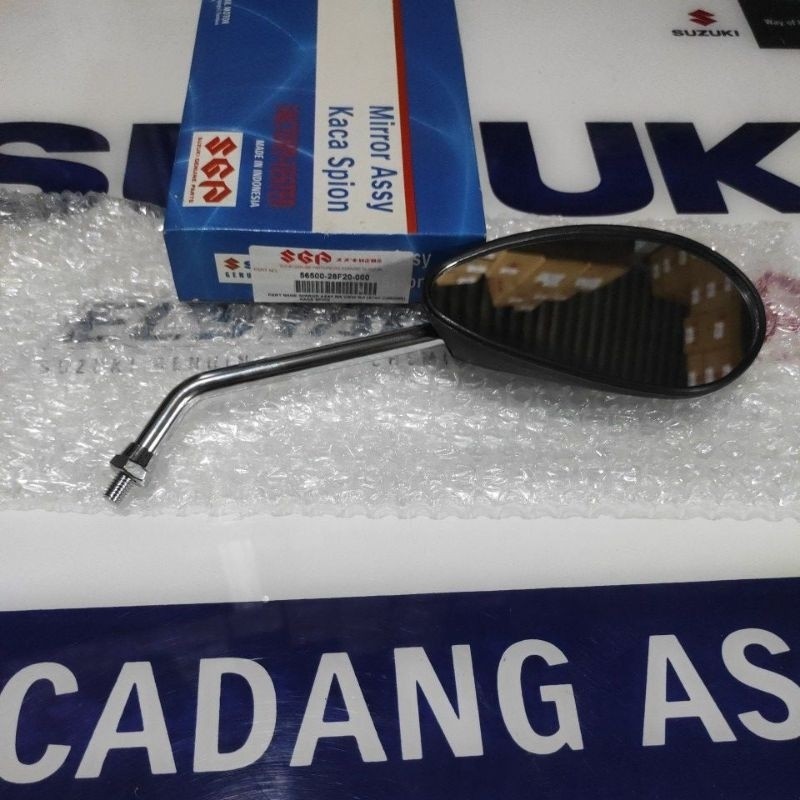 kaca spion kanan satria Fu old karbu drat 12 batang chrome original SGP 56500-28F20