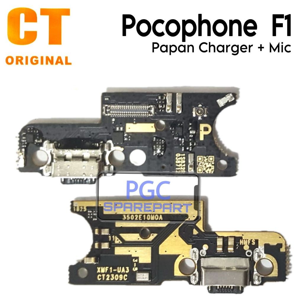 Ori Papan Konektor PCB Charger Mic Pocophone Poco F1 / M1805E10A - Flexible Flexibel Fleksibel Fleks