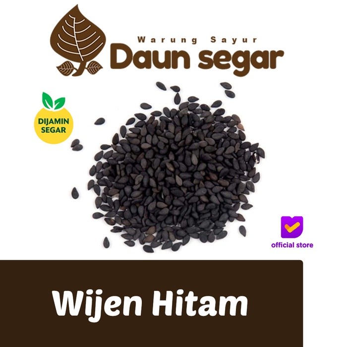 

Wijen hitam Sangrai biji wijen hitam termurah biji wijen sangrai biji wijen 250gram -1kg - daun segar daunsegar