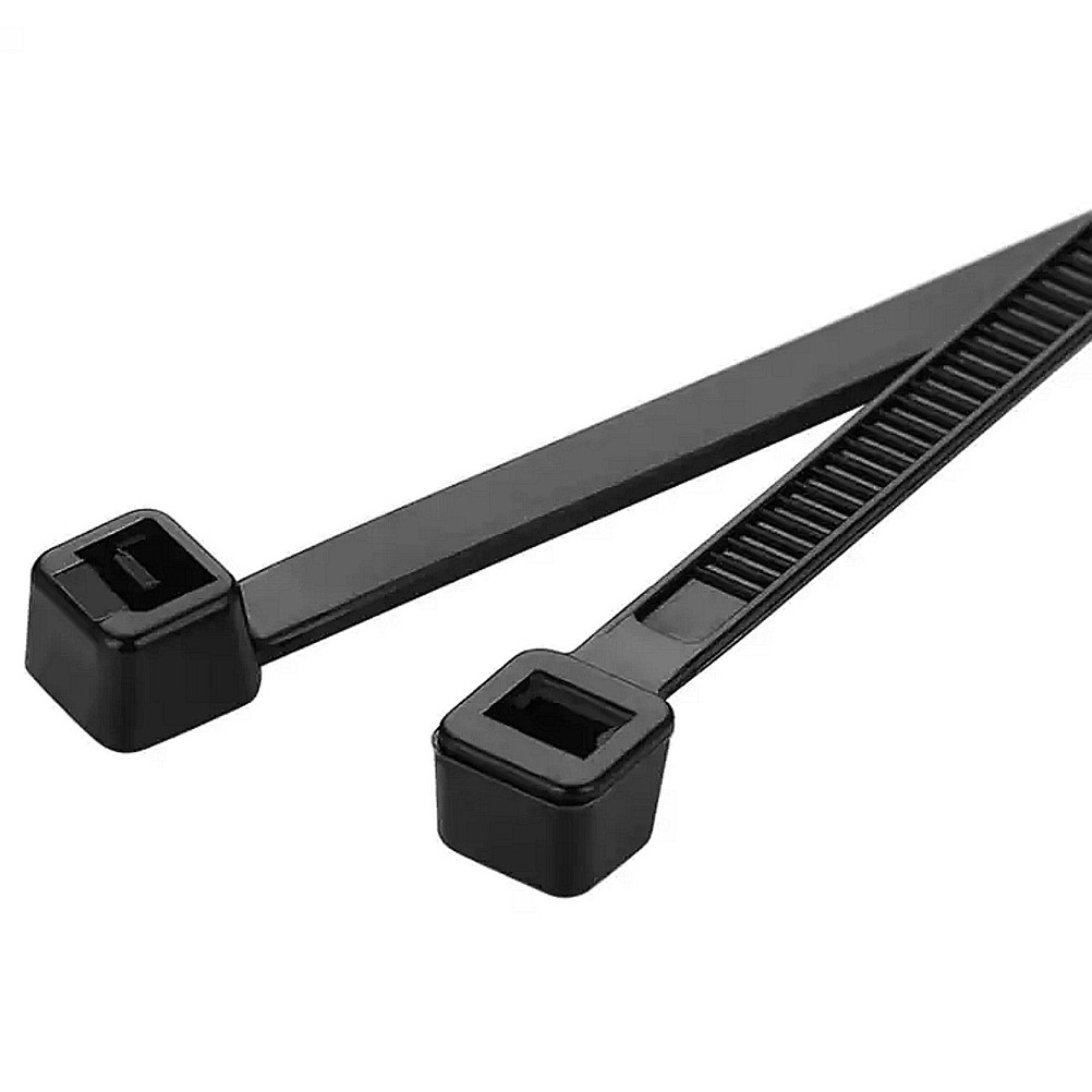 

1000pcs 3x200 Self-locking Plastic Fixing Ring Nylon Wire Cable Zip Ties Cable Ties Fasten Loop Cable (Black)