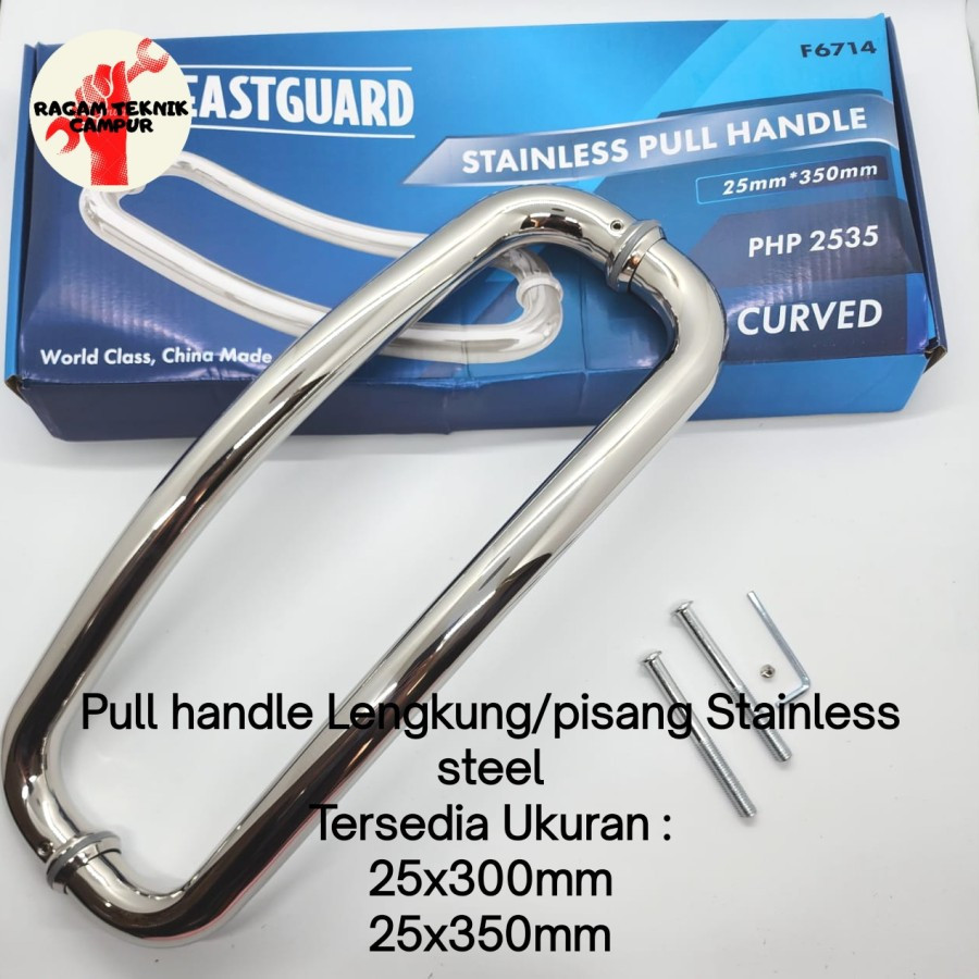Tarikan Pintu Pull Handle Lengkung - Tarikan Pintu Kaca - Pull Handle Pisang - Pull Handle Stainlees