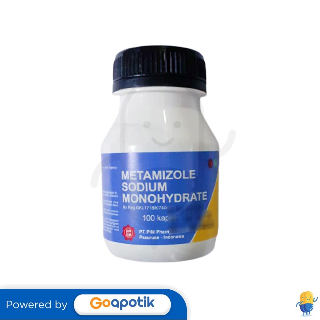 Metamizole Sodium Monohydrate Pim 500 Mg Botol 100 Kaplet