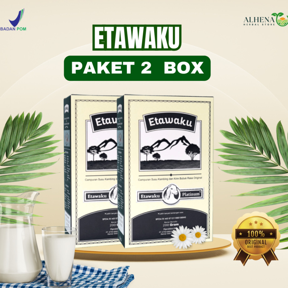 

Paket 2 BOX (Murah) ETAWAKU | Platinum Original 100% Susu Kambing Etawa Rendah Lemak dan Gula Membantu Mengatasi Masalah Kolesterol dan Nyeri Sendi Dikirim Dari Banjarmasin