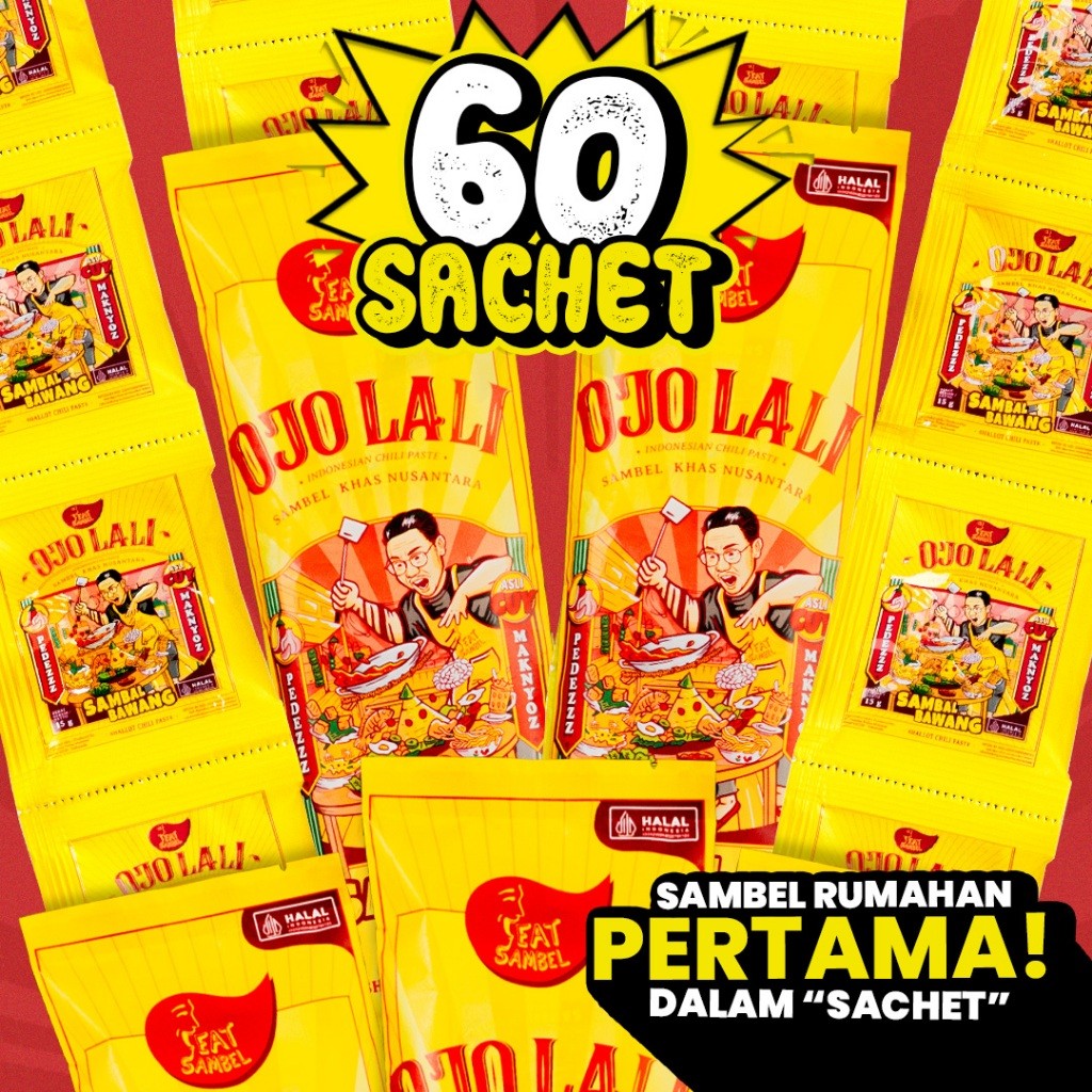 

Eatsambel - Sambel Bawang Ojolali [60 Sachet] Paket Hemat