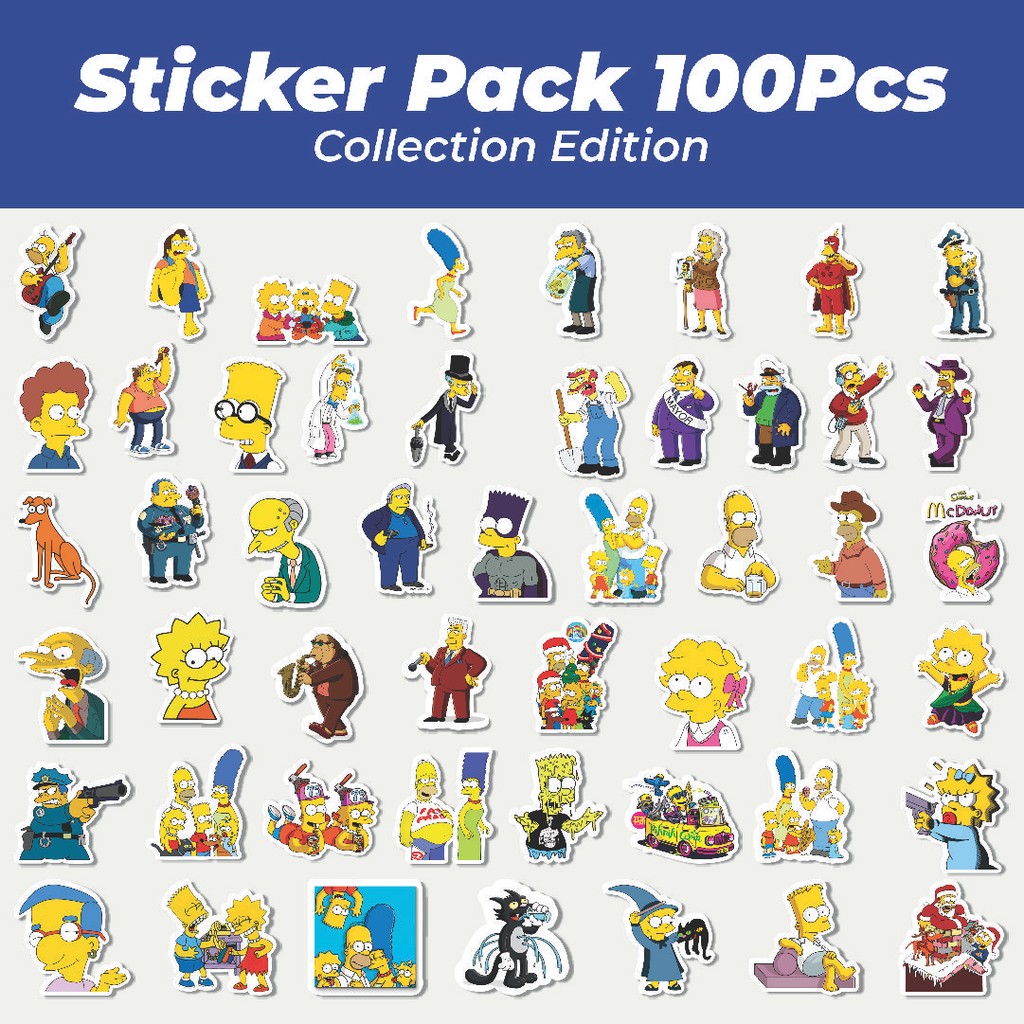 

Hot Stiker Kartun The Simpsons Series - SIMPSONS 2 Lucu Anti Air Stikers Berperekat Waterproof Sticker Decal Buat Motor Helm Buku Journal Koper Casing HP Laptop Botol Minum