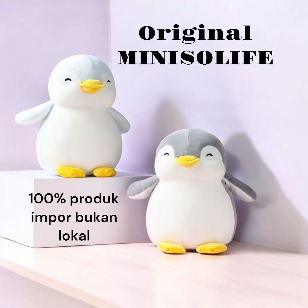 BONEKA IMPOR PINGUIN ORIGINAL MINISO SUPER LEMBUT PLUSHTOYS