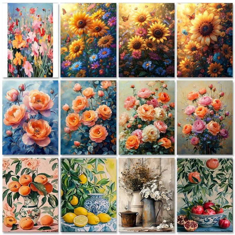 

GATYZTORY Painting By Number Flowers Drawing On Canvas HandPainted Art Diy Crafts Picture By Number Unique Gift Home Decors