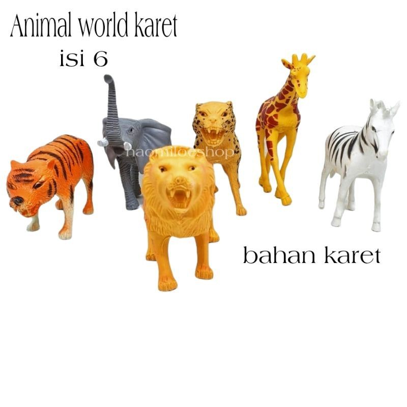 Mainan Animal Kantung Farm Set safari figurin animal mainan figurin hewan safari karet