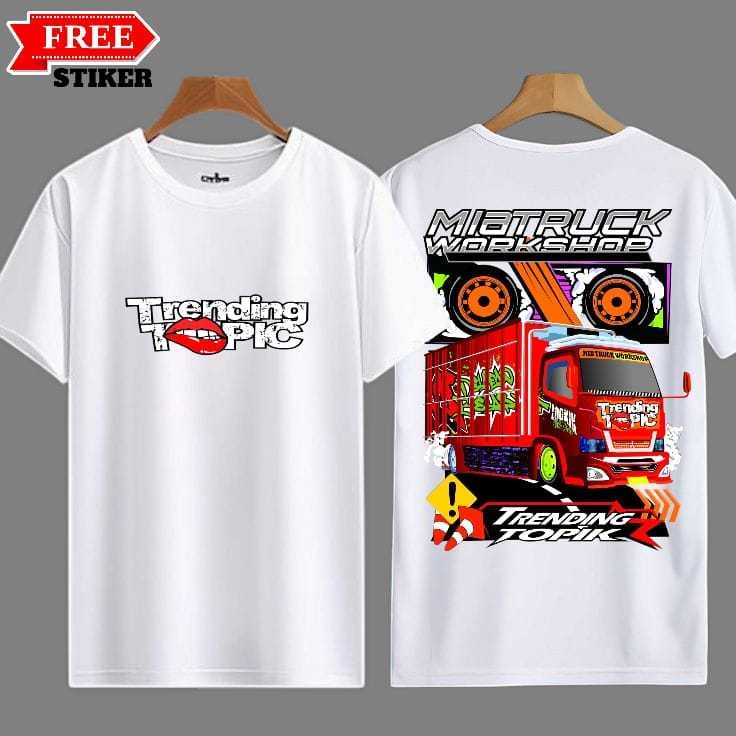kaos anak truk trending topic usia 1-12 tahun/koas anak truk viral/kaos anak truk terbaru
