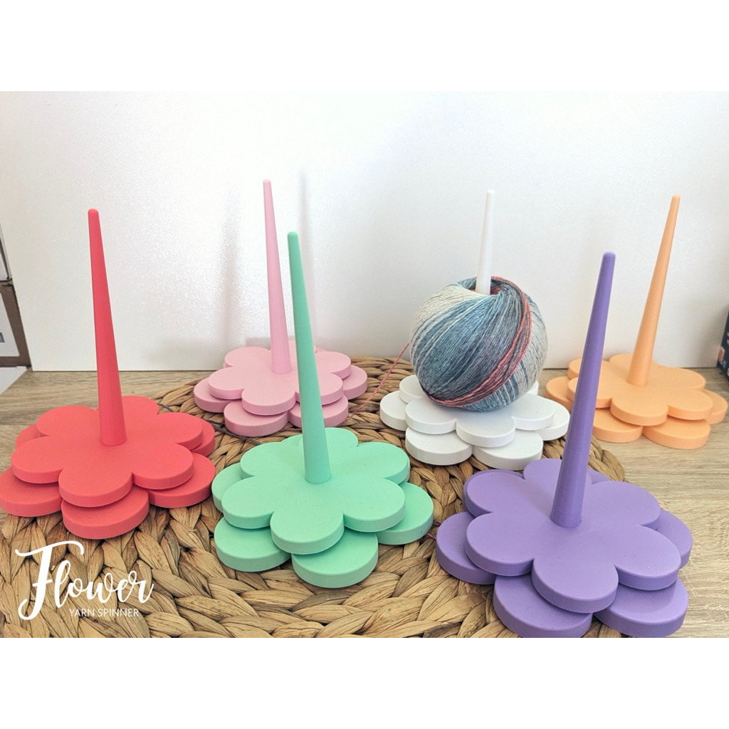 MER.SHOP Yarn spinner | Yarn Holder stand | Flower Yarn Spinner | Benang rajut holder | Flower yarn 
