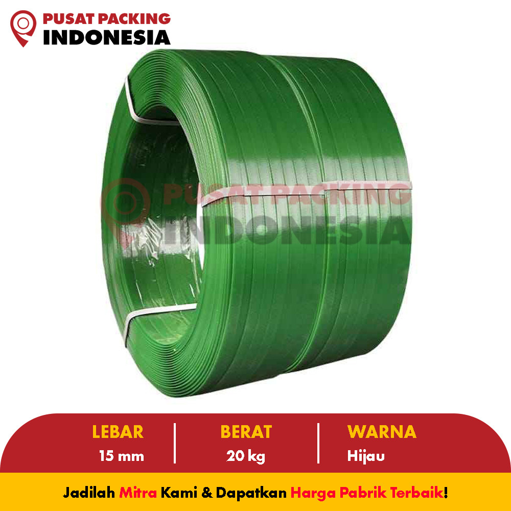 

Tali Strapping Band Polyester PET Hijau 15.5mm x 20 kg / Tali PET Hijau - PUSAT PACKING INDONESIA