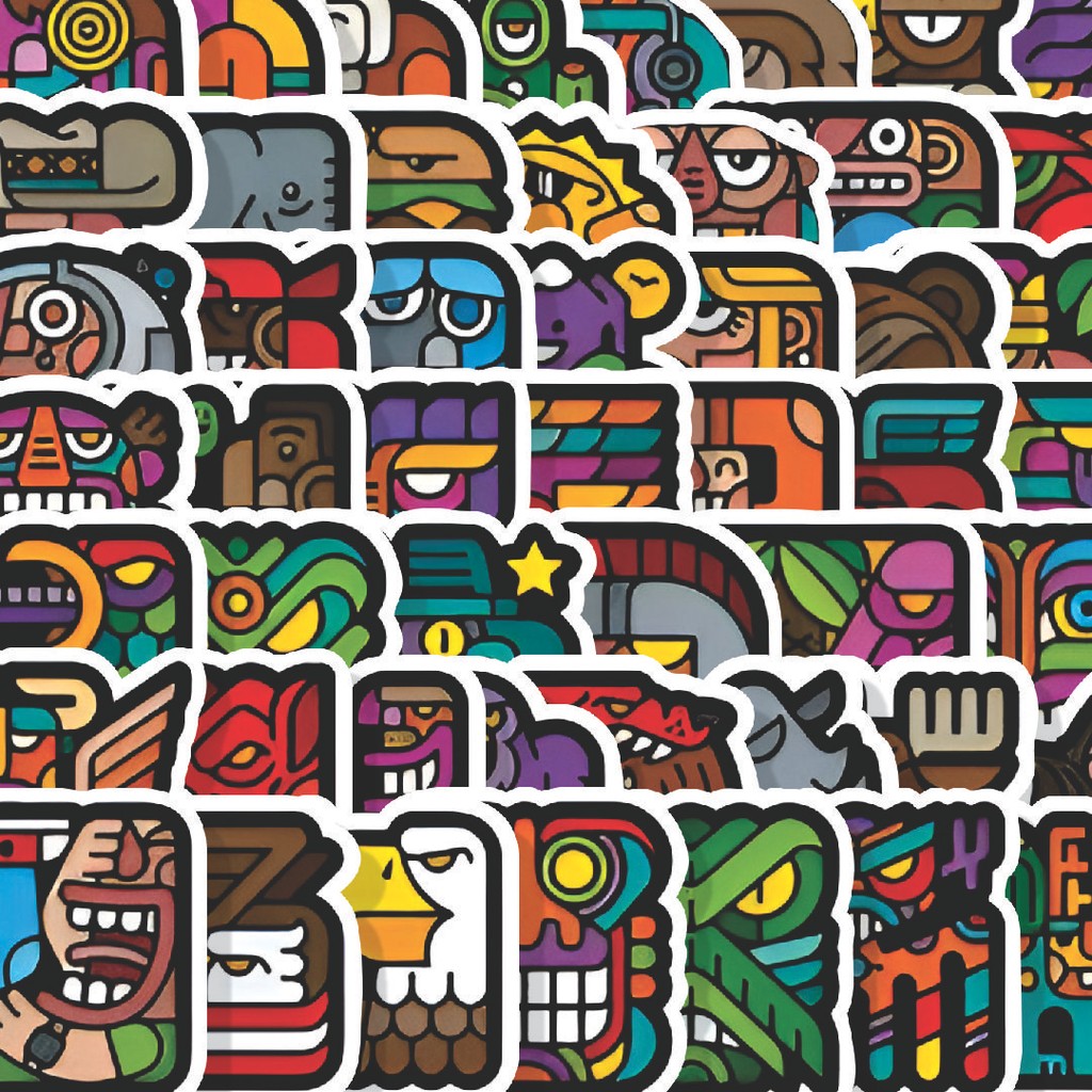 

Stiker Cutting Pack Stiker Aztec Series 2 Isi 100Pcs Series Aesthetic Lucu Keren Untuk Koper Bahan Vynil