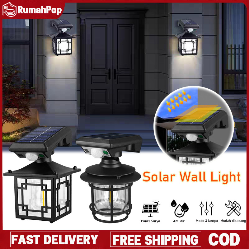 Lampu Taman Solar Tenaga Surya Sensor/Lampu Tahan Air Outdoor Light/ Lampu Taman Tenaga Surya Besar 