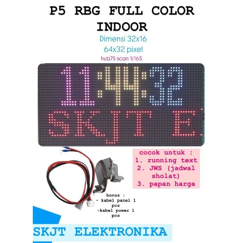 PANEL MODUL LED P5 RGB/FULL COLOR INDOOR SMD RUNNING TEXT new