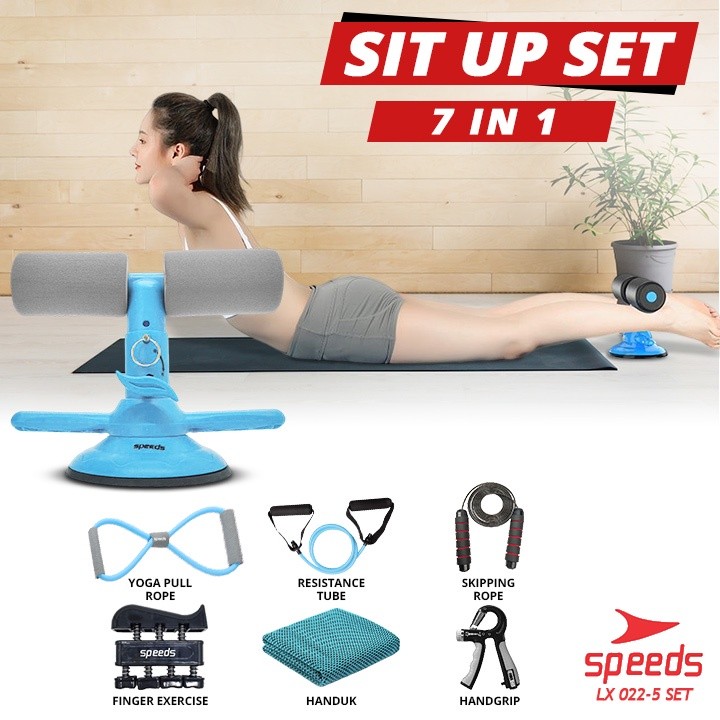 saleSPEEDS Sit Up Stand Set Alat Olahraga Gym Rumah 1 Set 7in1 Sit Up Handgrip Satu Set 022-5terlari
