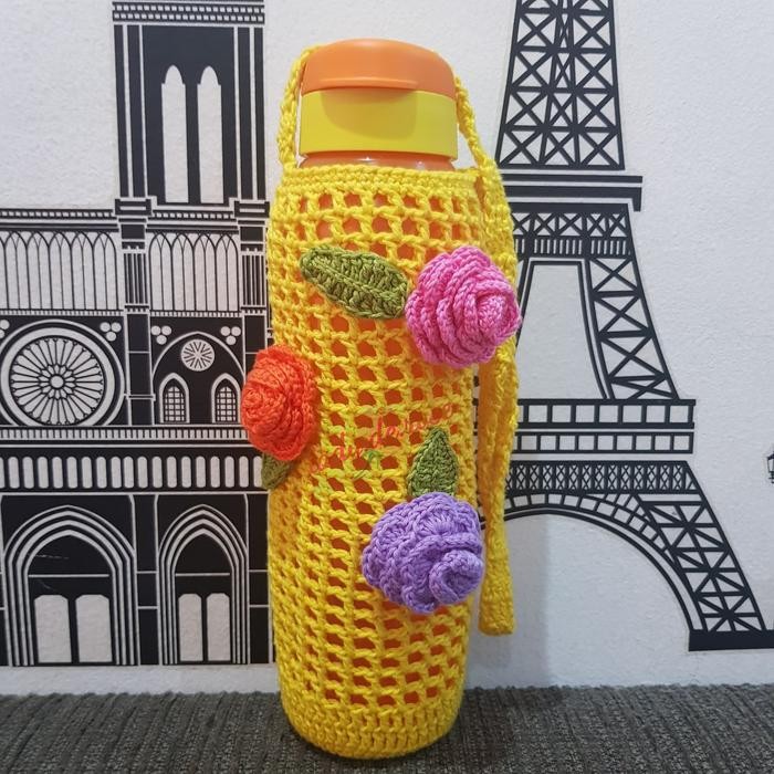 Tas Sarung Botol Minum Rajut