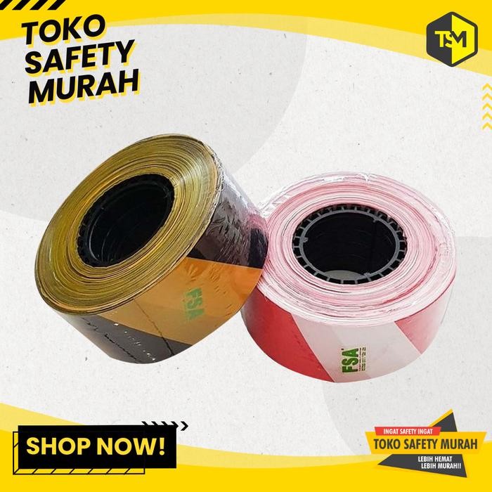 

MUMPUNG PROMO Barricade Tape Garis Proyek Polisi Police Line Safey Line 3" x 500 mtr - Kuning HitamTERLARIS