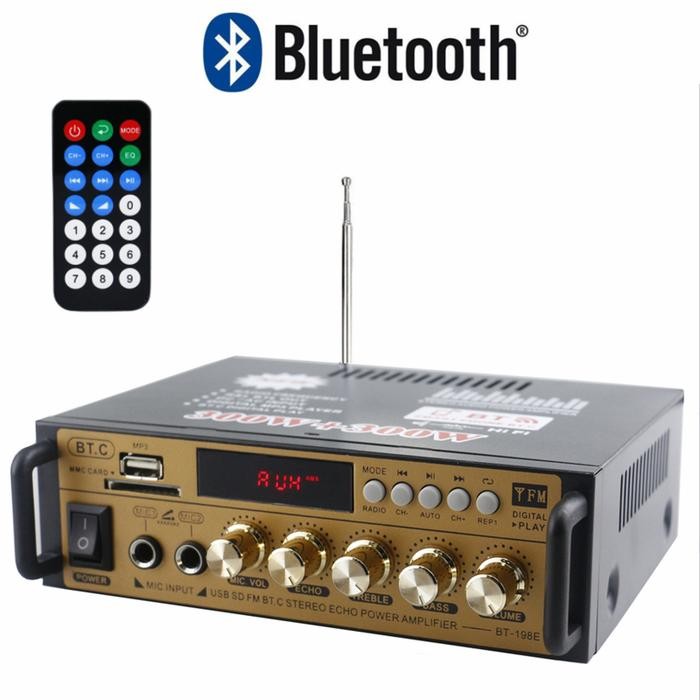 Hot Produk Amplifier Karaoke Bluetooth BT-198E-Power Amplifier BT-198E  Terbaik dan Terlaris