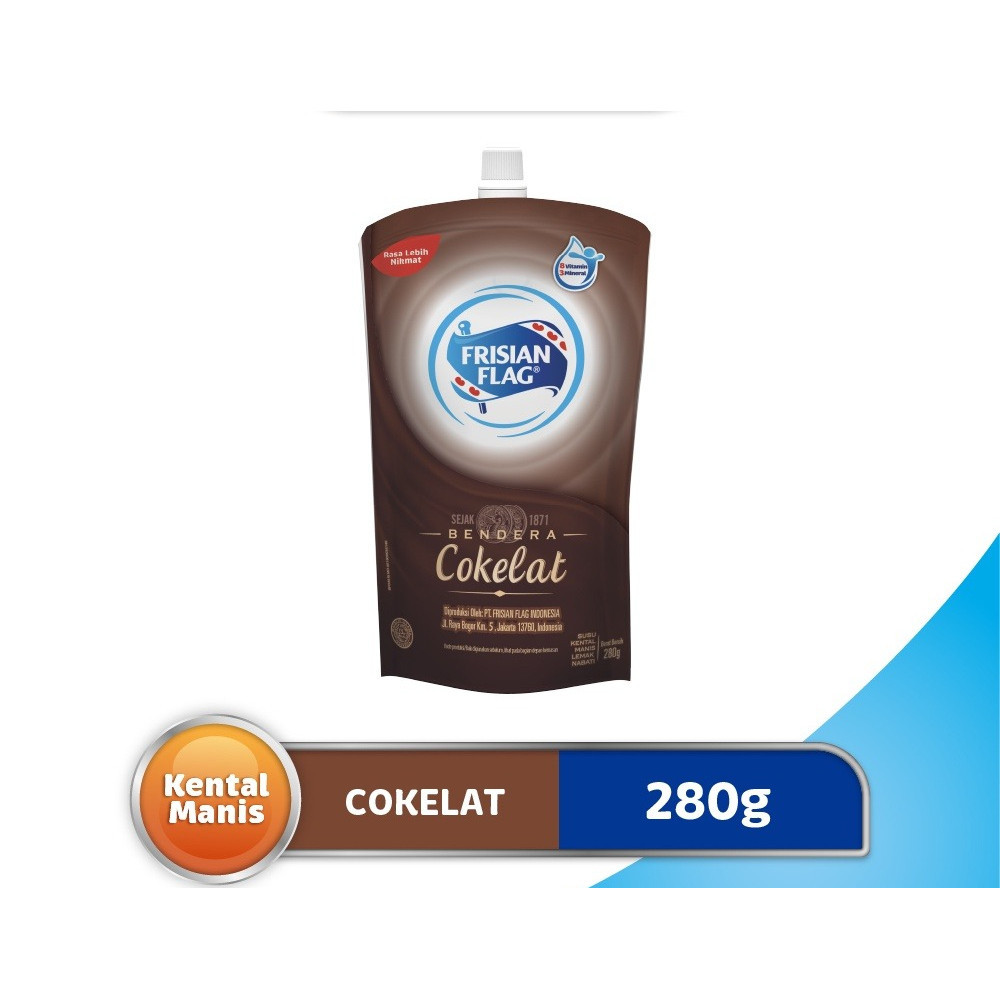

GWP - Frisian Flag Bendera Kental Manis Cokelat Pouch 280g Isi 1 Pcs