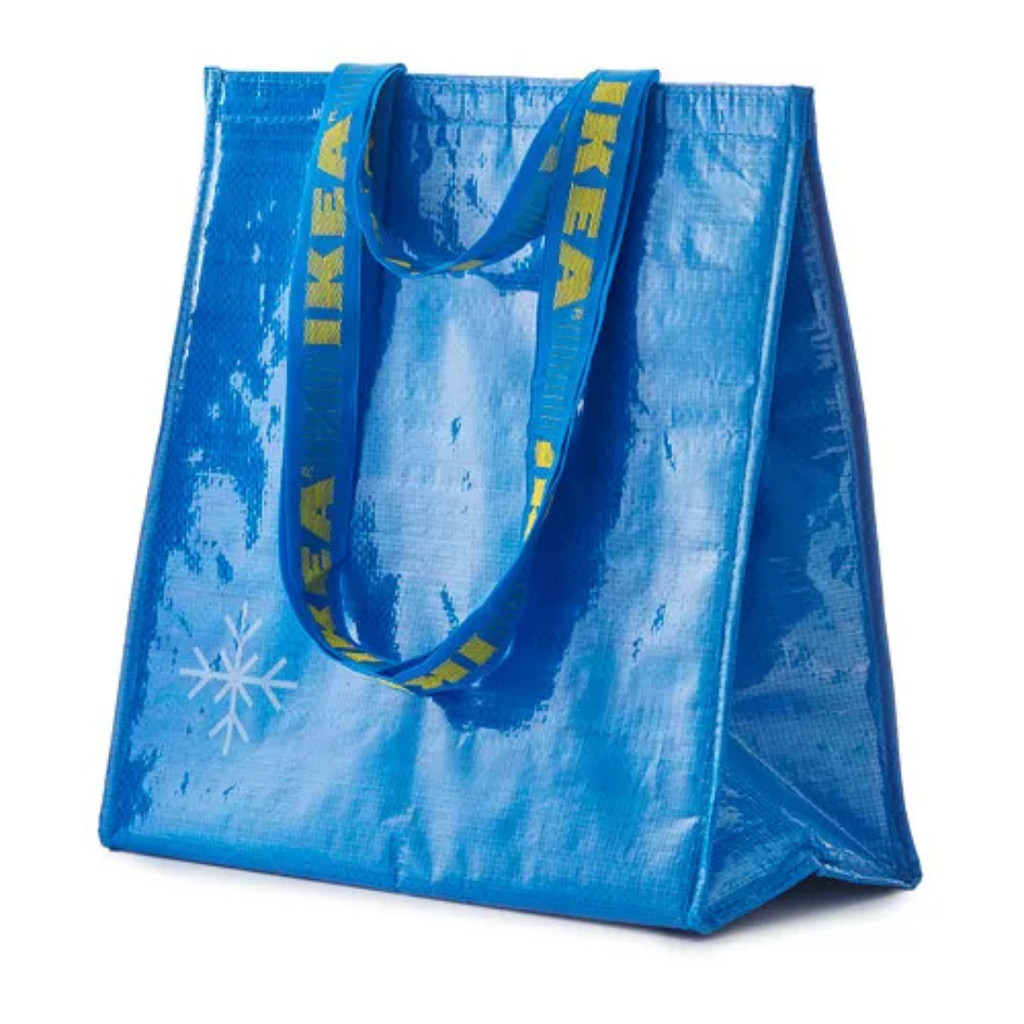 Cool bag/Tas pendingin/menyimpan makanan beku biru, 38x40 cm