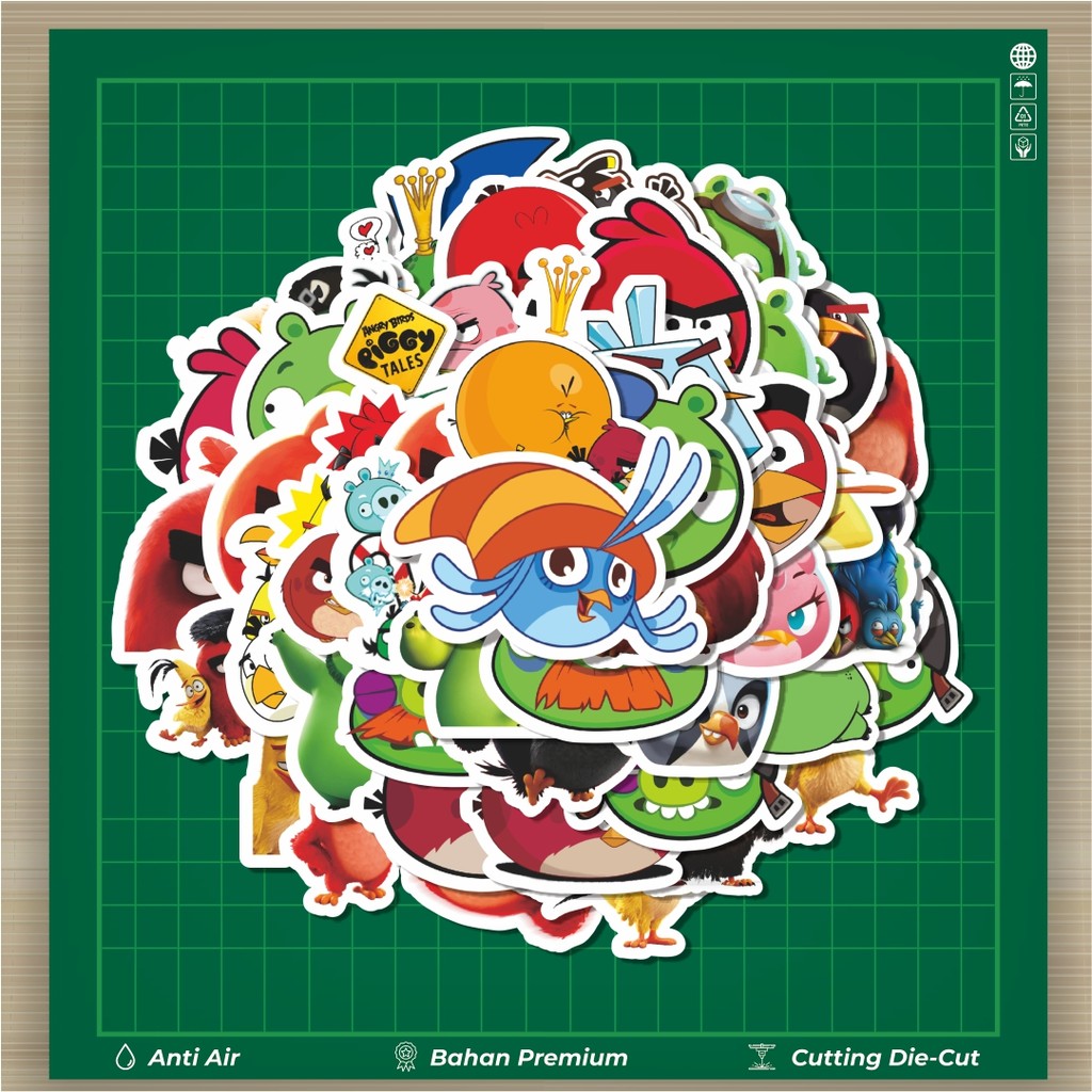 

HOT 50 PCS STIKER Stiker Game Series Angry Birds Mobile Character Mix 2 Stiker Fashion Cars Decal Dingin Kartu Album Custom Vinyl Anti Air- Sticker Aesthetic Buku Journal Koper Casing HP Tablet Laptop Helm Motor Botol Minum