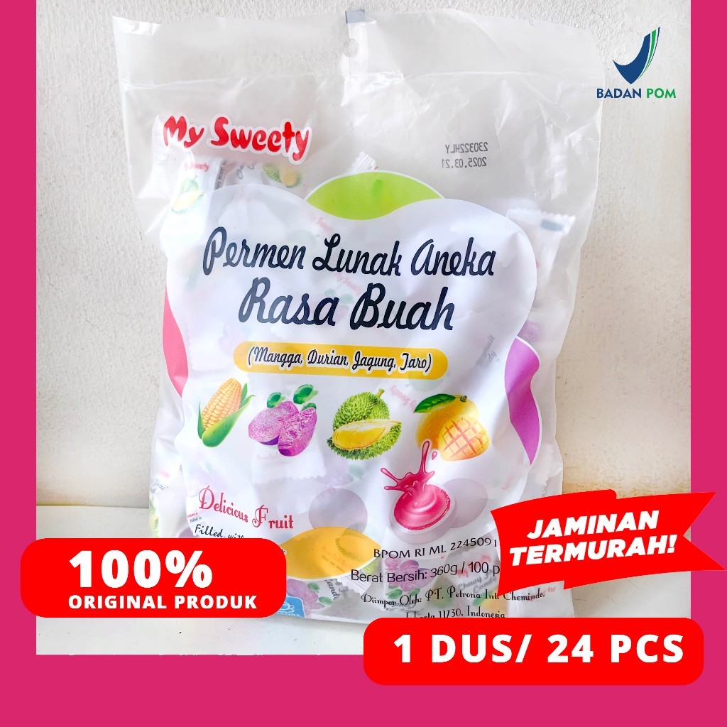 

My Sweet Permen Lunak Aneka Rasa Buah 1 DUS/ 24 PCS