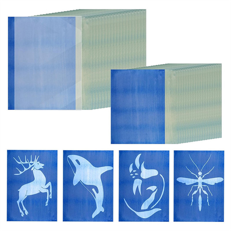 

30 Sheets Sun Print Paper Kits Cyanotype Paper A4 A5 Solar Printing Kit Sun Art Paper Solar Paper For Kids Adults-Y78A