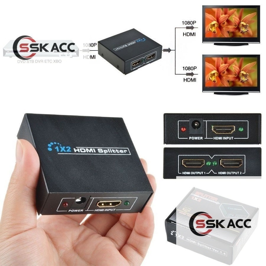 Splitter Hdmi 2port / HDMI Spliter 2 port