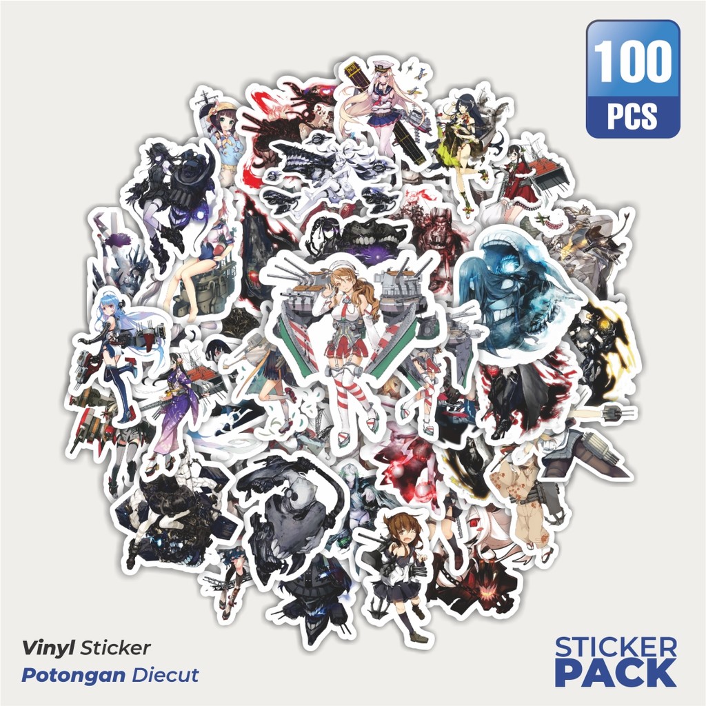 

Super Hemat! 100 PCS Stiker Anime Game Series Kantai Coection Character 6 Dekorasi Lucu Kreatif untuk Notebook, Skateboard, HP