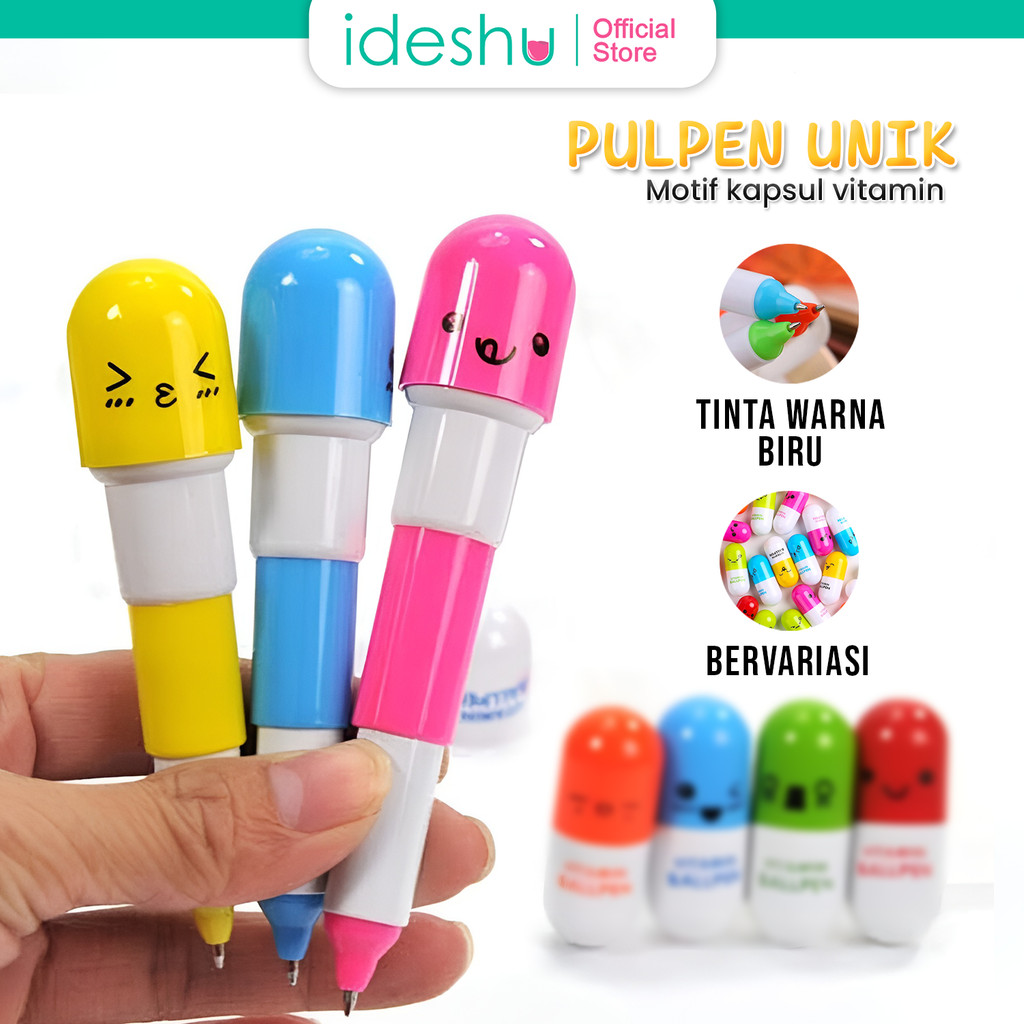 

Pulpen Kapsul Vitamin Pena Vitamin Unik Vitamin Ballpen Pena Lucu Souvenir 022