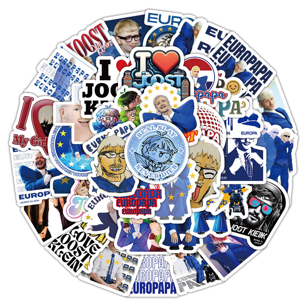 

10/60PCS Joost Klein Stickers Funny Characters Graffiti Laptop Guitar Fridge Luggage Bike Skateboard Decals Cartoon Kids Toys