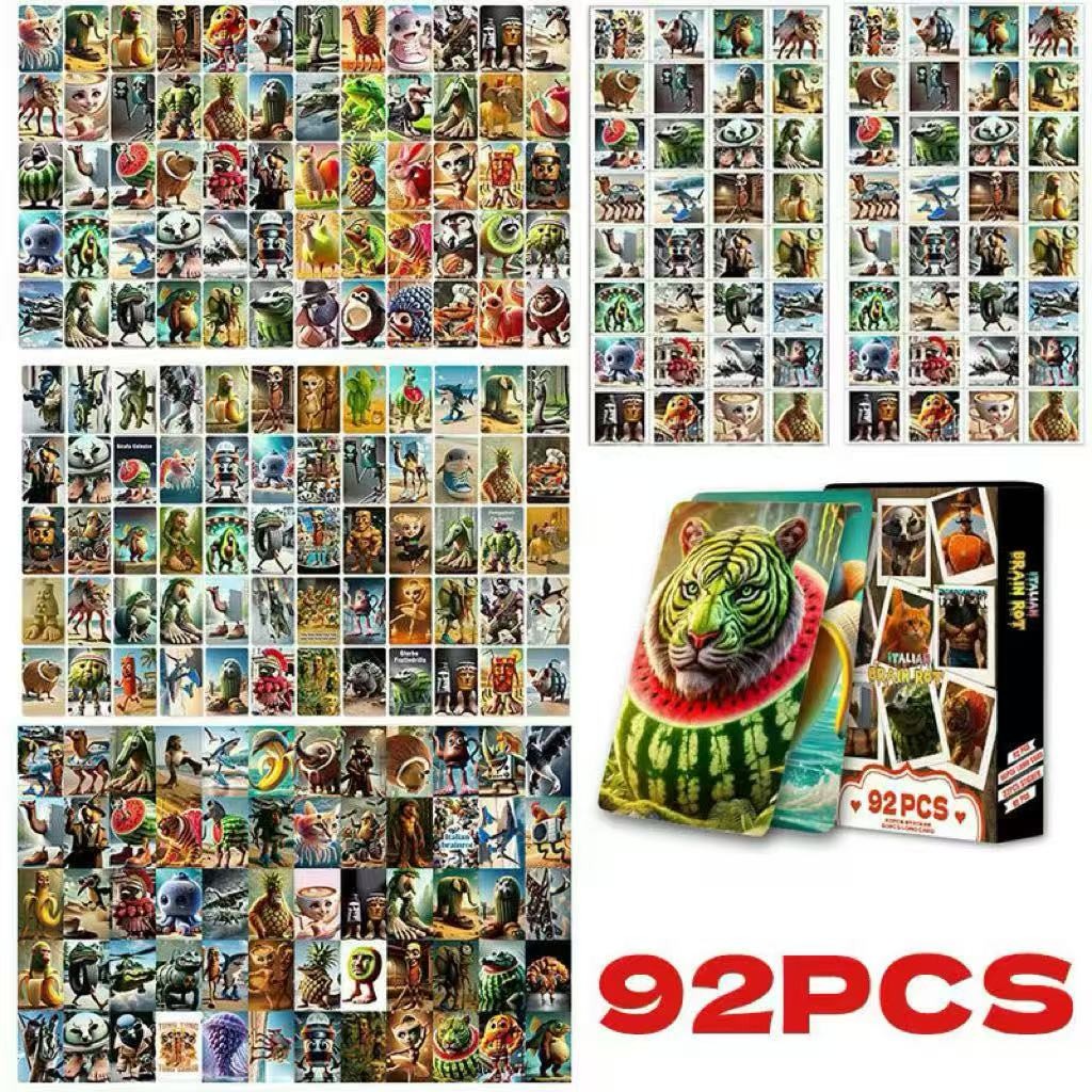 

Game Brainrot Italian Card Tun Tung Sahur Cards Tralalero Tralala Bombardino Crocodilo Shimpanzini Bananini Collection Card Toy