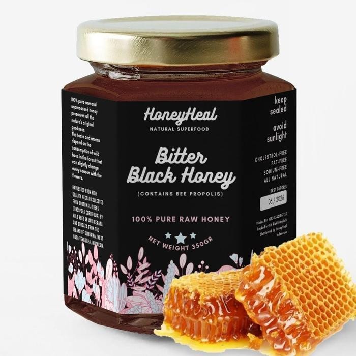 

100 MADU ORGANIK MURNI HUTAN BITTER BLACK HITAM PAHIT - 200 GRAM