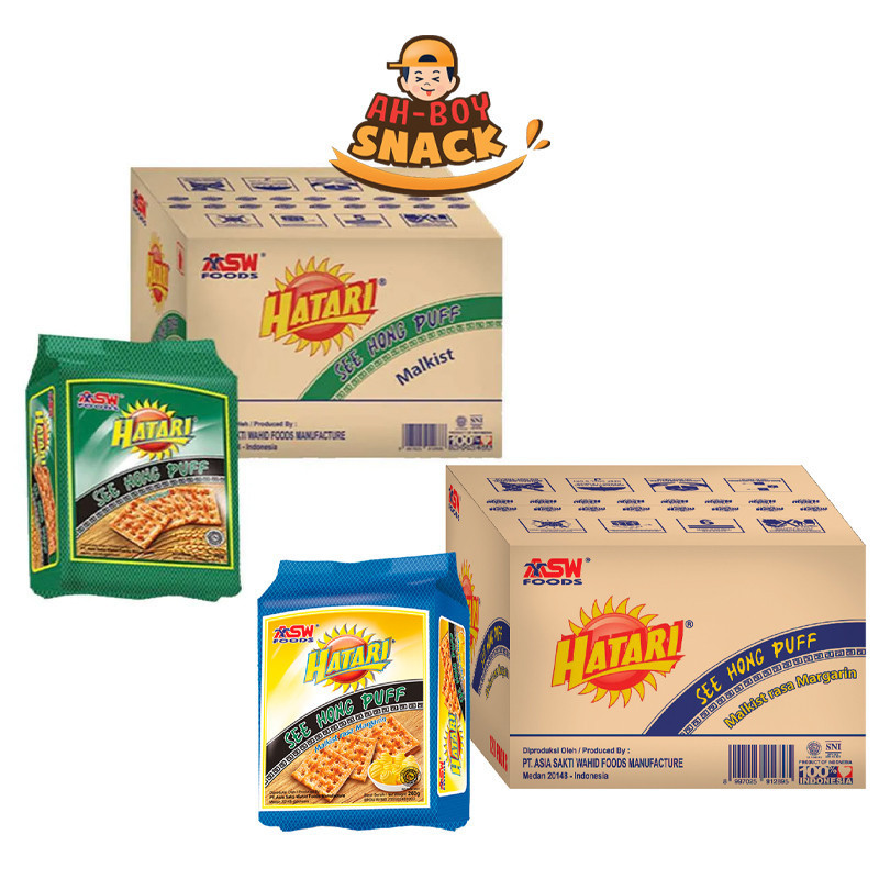 

1 DUS - HATARI MARGARIN BIRU / HIJAU ORIGINAL - 1 KARTON (ISI 36 PCS) - AHBOY SNACK