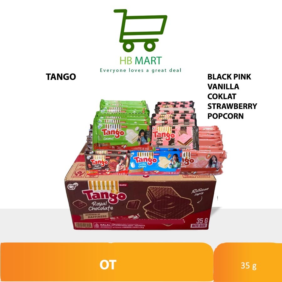 

TANGO WAFER CHOCOLATE / STRAWBERRY / BLACK PINK / COCONUT 35 gr - ( HARGA 1 DUS ISI 6 PACK )