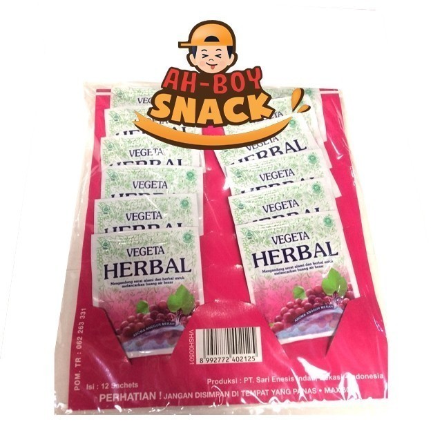 

VEGETA HERBAL PER LEMBAR ISI ( 12 SACHET X 5 GRAM ) - VEGETTA HERBAL AROMA ANGGUR MERAH PERPAX